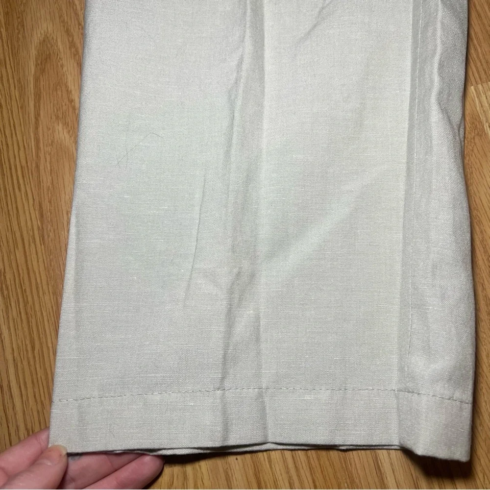 Kenneth Cole‎ Reaction Linen Pants Mens 36x26 Beige Dress Slacks Business Casual